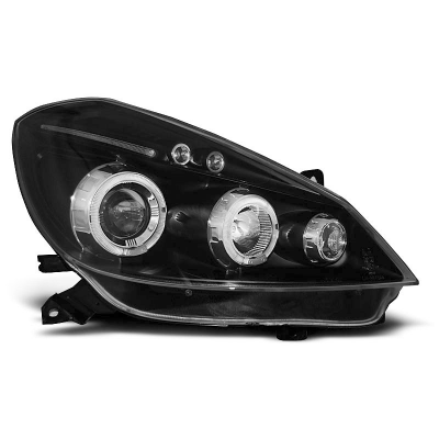 Faros Delanteros Angel Eyes Renault Clio 3 05-09 Negro Angel Eyes