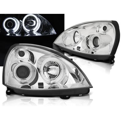 Faros Delanteros Angel Eyes Renault Clio Ii 06.01-09.05 Angel Eyes Ccfl Cromado