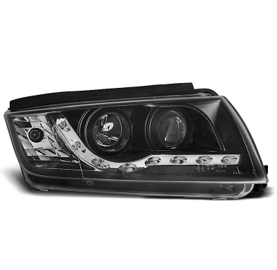 Faros Delanteros Luz Diurna Skoda Fabia 12.99-08 Fondo Negro