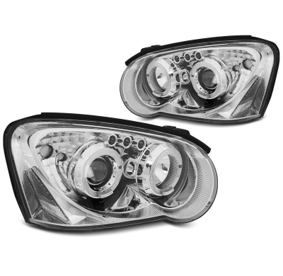 Faros Delanteros Angel Eyes Subaru Impreza Ii Gd 03-05 Cromados