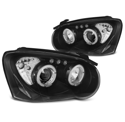 Faros Delanteros Angel Eyes Subaru Impreza Ii Gd 03-05 NEGROS