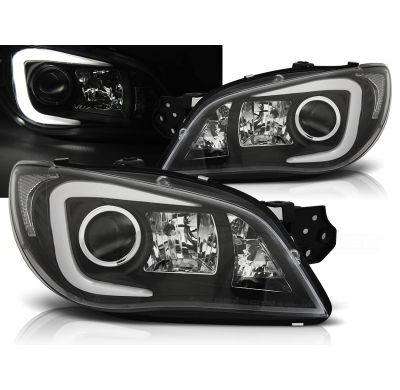 Faros Luz Diurna Subaru Impreza Ii Gd 06-07 Tube Light Negro Xenon