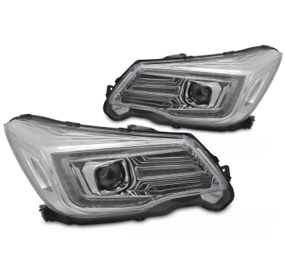 FAROS DELANTEROS TUBO DE LUZ LUZ DIURNA CROMADOS para SUBARU FORESTER IV 13-18