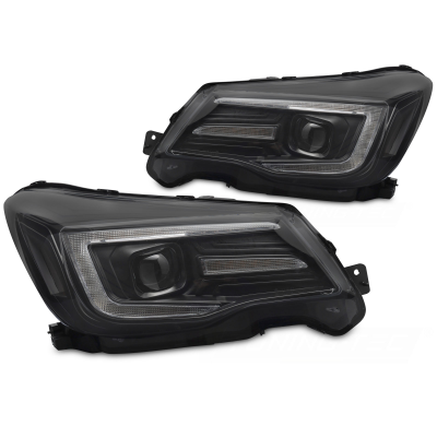 FAROS DELANTEROS DE XENÓN CON TUBO DE LUZ LUZ DIURNA NEGRO PARA SUBARU FORESTER IV 13-18