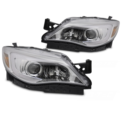 FAROS DELANTEROS CROMADOS PARA SUBARU WRX 08-14