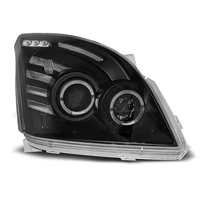 Faros Delanteros Angel Eyes Toyota Land Cruiser 120 03-09 Fondo Negro