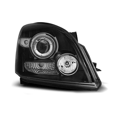 Faros Delanteros Angel Eyes Toyota Land Cruiser 120 03-09 Fondo Negro Ccfl