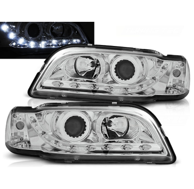Faros Delanteros Luz Diurna Volvo S40/V40 02.96-04.00 Cromados