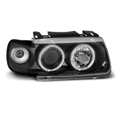 Faros Delanteros Angel Eyes Vw Polo 6n 10.94-09.99 Hatchback Fondo Negro