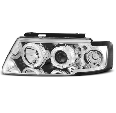 Faros Delanteros Angel Eyes Vw Passat B5 3b 11.96-08.00 Cromados