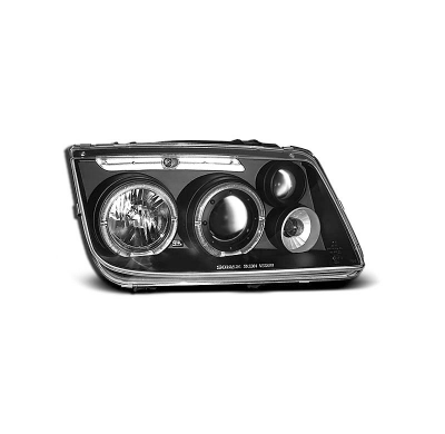 Faros Delanteros Angel Eyes Vw Bora 09.98-07.05 Negro
