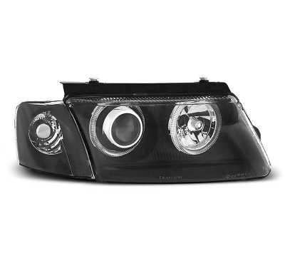 Faros Delanteros Angel Eyes Vw Passat B5 3b 11.96-08.00 Fondo Negro