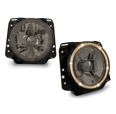 Faros Delanteros Vw Golf Ii 2 08.83-08.91 Angel Eyes Ahumado Externo
