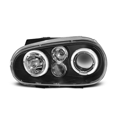 Faros Delanteros Angel Eyes Vw Golf 4 09.97-09.03 Fondo Negro