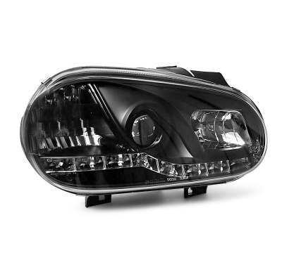 Vw Golf 4 09.97-09.03 Faros Delanteros Luz Diurna Fondo Negro