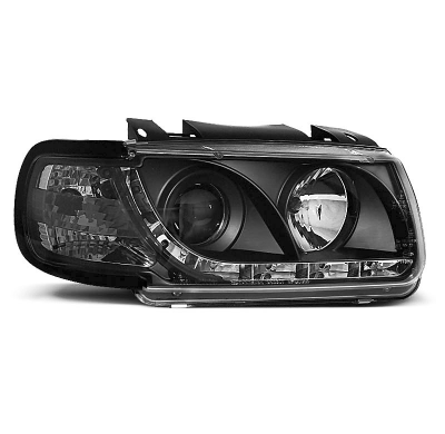 Vw Polo 6n 10.94-09.99 Hatchback Faros Delanteros Luz Diurna Fondo Negro