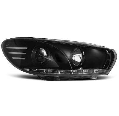 Faros Delanteros Luz Diurna Vw Scirocco 08-04.14 Fondo Negro