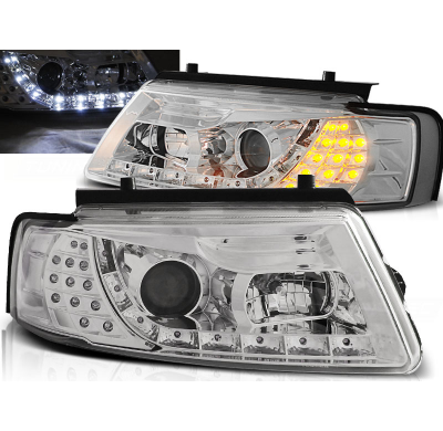 Faros Delanteros Luz Diurna Vw Passat B5 11.96-08.00 Cromados