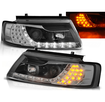 Faros Delanteros Luz Diurna Vw Passat B5 11.96-08.00 Fondo Negro