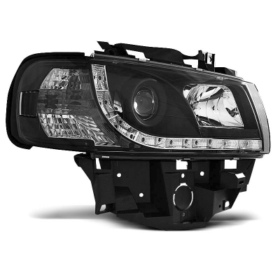 Faros Delanteros Luz Diurna Vw T4 08.96-03.03 Bus Fondo Negro