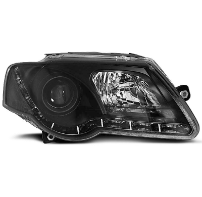 Faros Delanteros Luz Diurna Vw Passat B6 3c 03.05-10 Fondo Negro