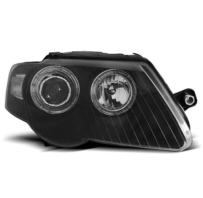 Faros Delanteros Angel Eyes Vw Passat B6 3c 03.05-10 Fondo Negro