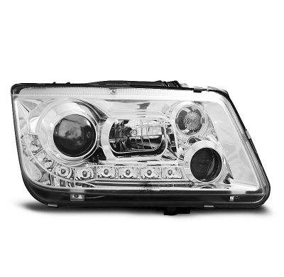 Faros Delanteros Luz Diurna Vw Bora 09.98-05.05 Cromados