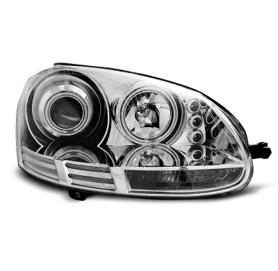 Faros Delanteros Angel Eyes Vw Golf 5 10.03-09 Angel Eyes Ccfl Cromado