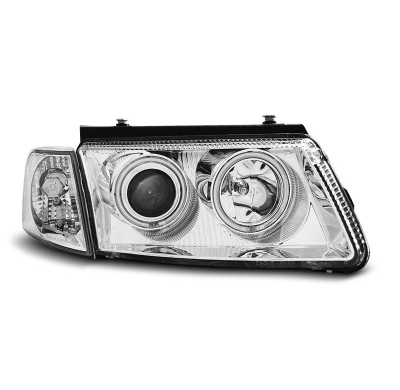 Faros Delanteros Angel Eyes Vw Passat B5 3b 11.96-08.00 Angel Eyes Ccfl Cromado