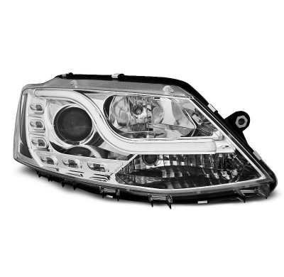 Faros Delanteros Luz Diurna Vw Jetta Vi 1.11- Tube Light Tru Drl Ece-R87 Cromado
