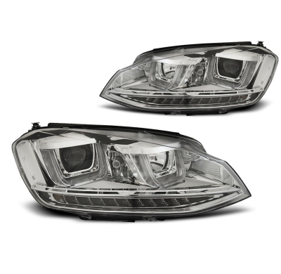 Faros Luz Diurna Vw Golf 7 11.12-  U-Type Chrom Drl