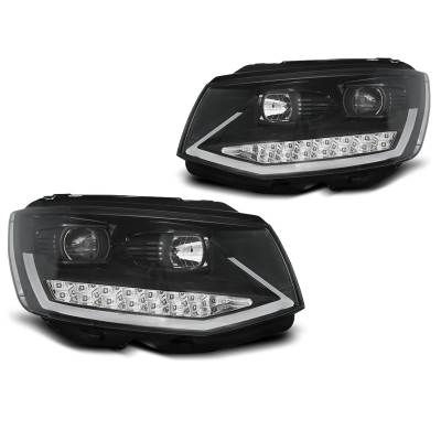 Faros Delanteros Vw T6 15- Negro Tube Light Led Drl