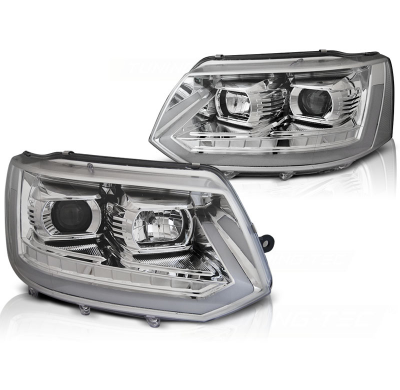 Faros Luz Diurna Vw T5 2010-2015 Led Tube Light Chrome T6 Look