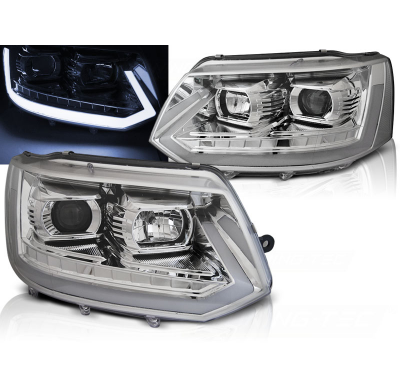 Faros Luz Diurna Vw T5 2010-2015 Led Tube Light Chrome T6 Look