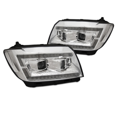FAROS DELANTEROS FAROS DELANTEROS LUZ CROMADO DRL para VW CRAFTER II 2017- con intermitente dinamico