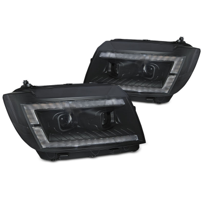 FAROS DELANTEROS FAROS DELANTEROS LUZ NEGRO DRL para VW CRAFTER II 2017- con intermitente dinamico
