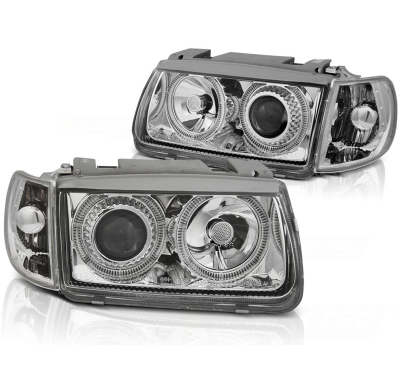 Faros Luz Diurna Vw Polo 6n 10.94-09.99 Hatchback Angel Eyes Chrome