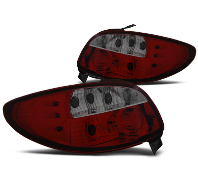 Pilotos Traseros Peugeot 206 10.98- Rojo Ahumado