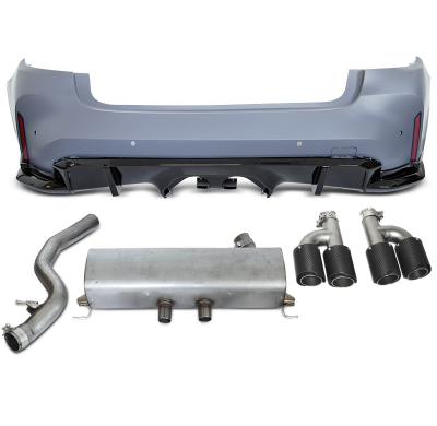 PARACHOQUES TRASERO G80 ESTILO PERFORMANCE CON ESCAPE para BMW G20 19-