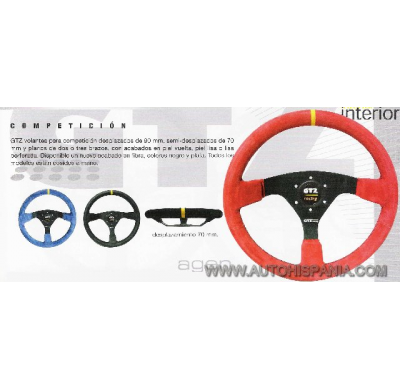 Agen Desplazamiento 70mm Color Vuelta Negro Diametro 350 - Gtz Volantes Para Competicion Desplazados De 90 Mm, Semi-Desplazados