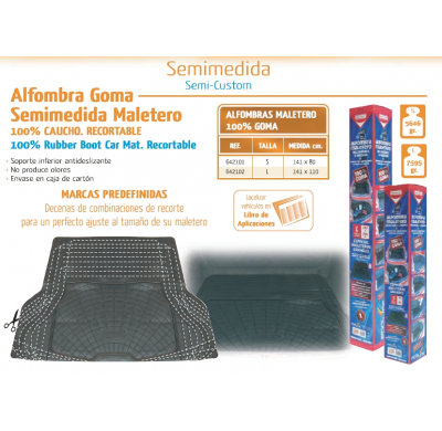 Alfombra Maletero Semimedida Goma Suzuki Samurai  -Puertas  Año 85- 98