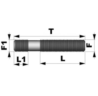 Esparrago Doble Rosca M12x1,25 L80mm
