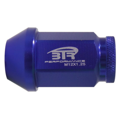20 Tuercas Cónicas Abiertas M12x1,25 L40, Color Azul