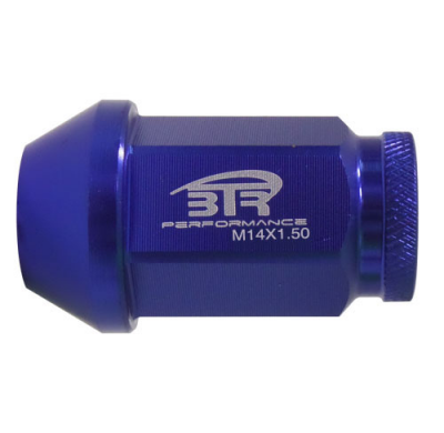 20 Tuercas Cónicas Abiertas M14x1,50 L40, Color Azul