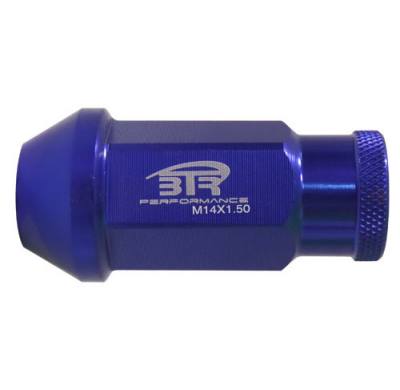 20 Tuercas Cónicas Abiertas M14x1,50 L40, Color Azul