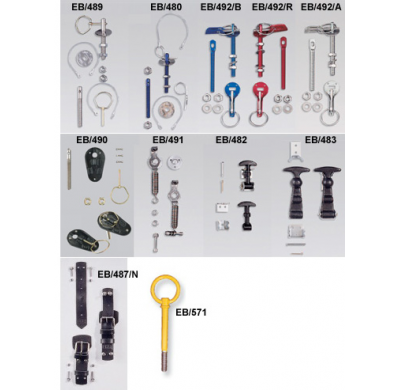 Cierres Capot Eb/487 Cierres En Cuero Colore: Negro.