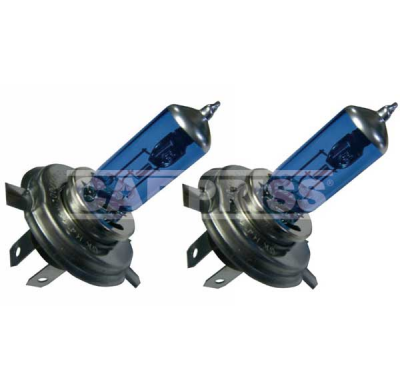 Estuche 2 Lamparas H-4 Tipo Xenon Azul 24v 100w.