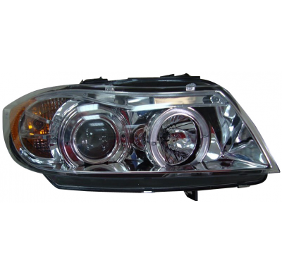 Faros Angel Eyes Bmw 3 E90/E91 Sdn/Trng 3/05- Chrome