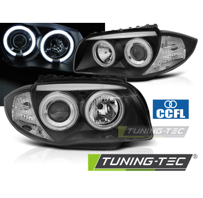 Faros Delanteros Bmw 1 E87/E81/82/88 04-11 Angel Eyes Ccfl Black