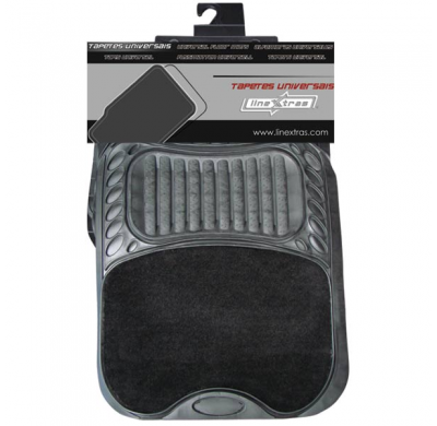 Juego Alfombras Goma/Moqueta Linextras (4 Piezas)